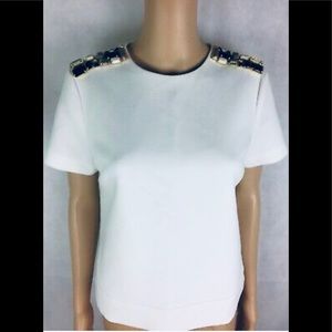 Kate Spade Beaded Shoulder Top
